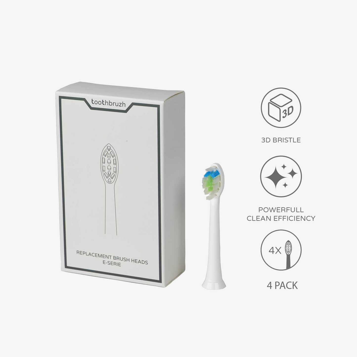 Bruzhhead 4 pack White